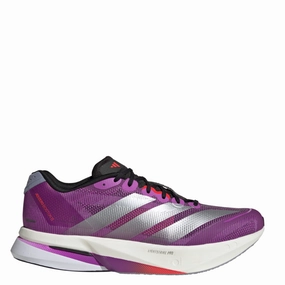 high - cut Adidas Men's Boston 13 Running Shoes in Purple/Silver AW25