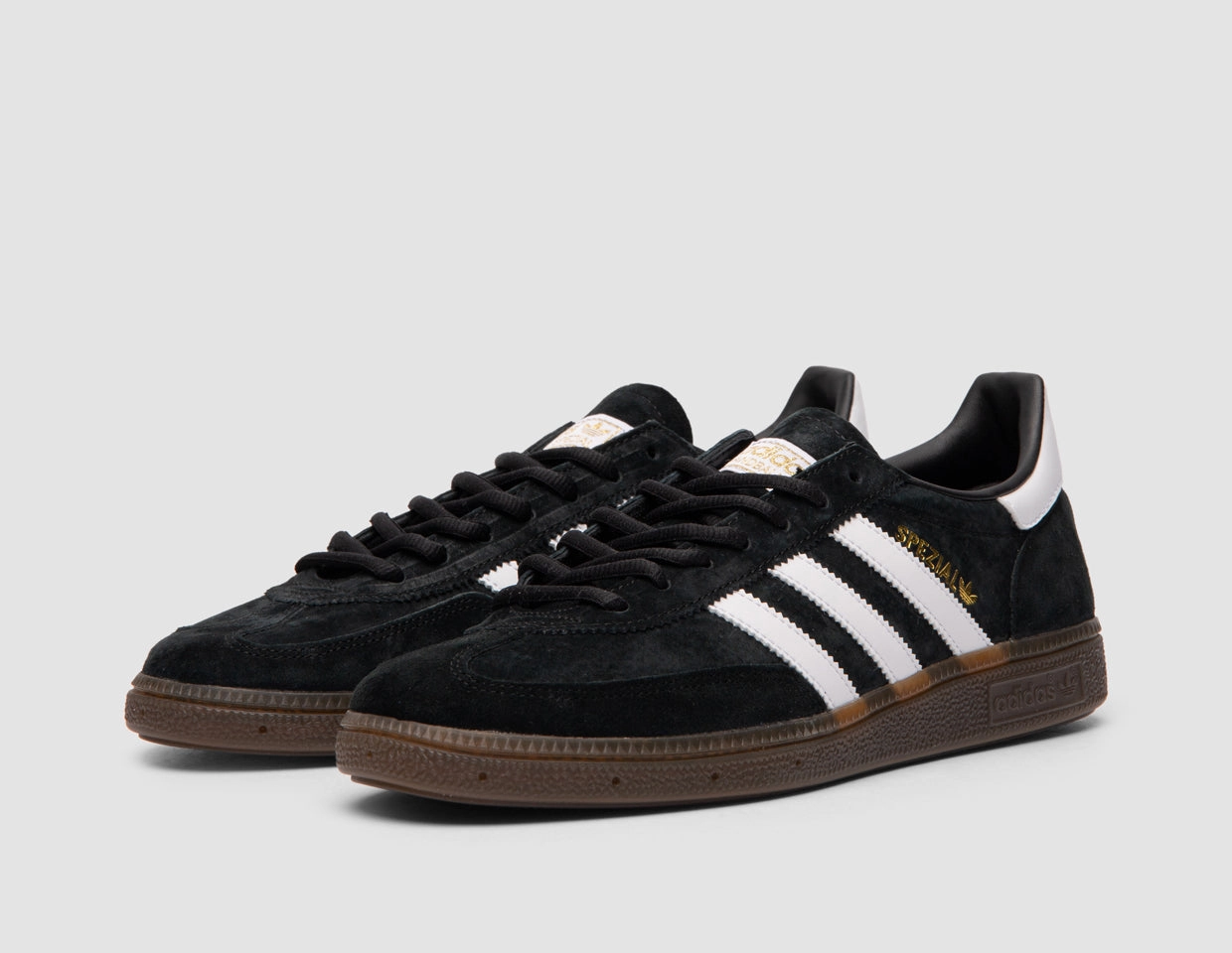 Single color Improved features adidas Originals Handball Spezial Core Black / Cloud White - Gum