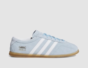 professional athlete use hard sole adidas Originals Women's Gazelle Lo Pro Clear Sky / White - Gum