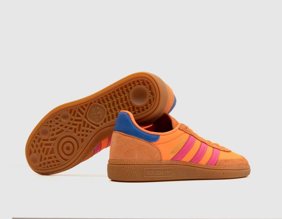 adidas Originals Women's Handball Spezial Solar Orange / Lucid Pink - Gum Ergonomic Last Shape
