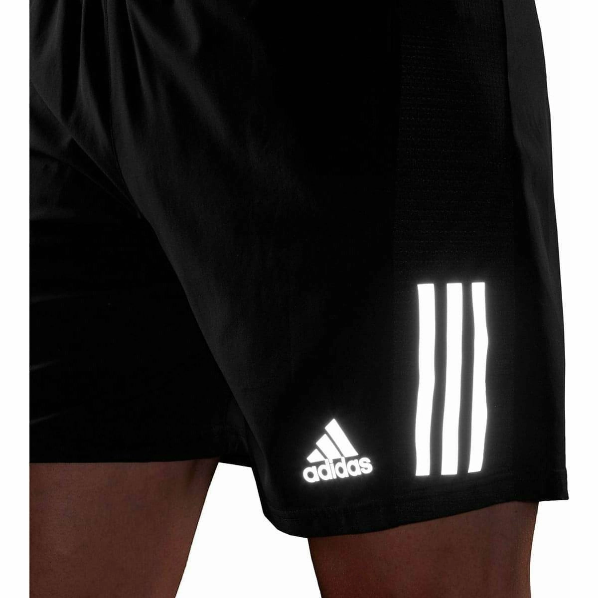 adidas Own The Run 5 Inch Mens Running Shorts - Black Utility Fit Slip Resistant Inner Grip