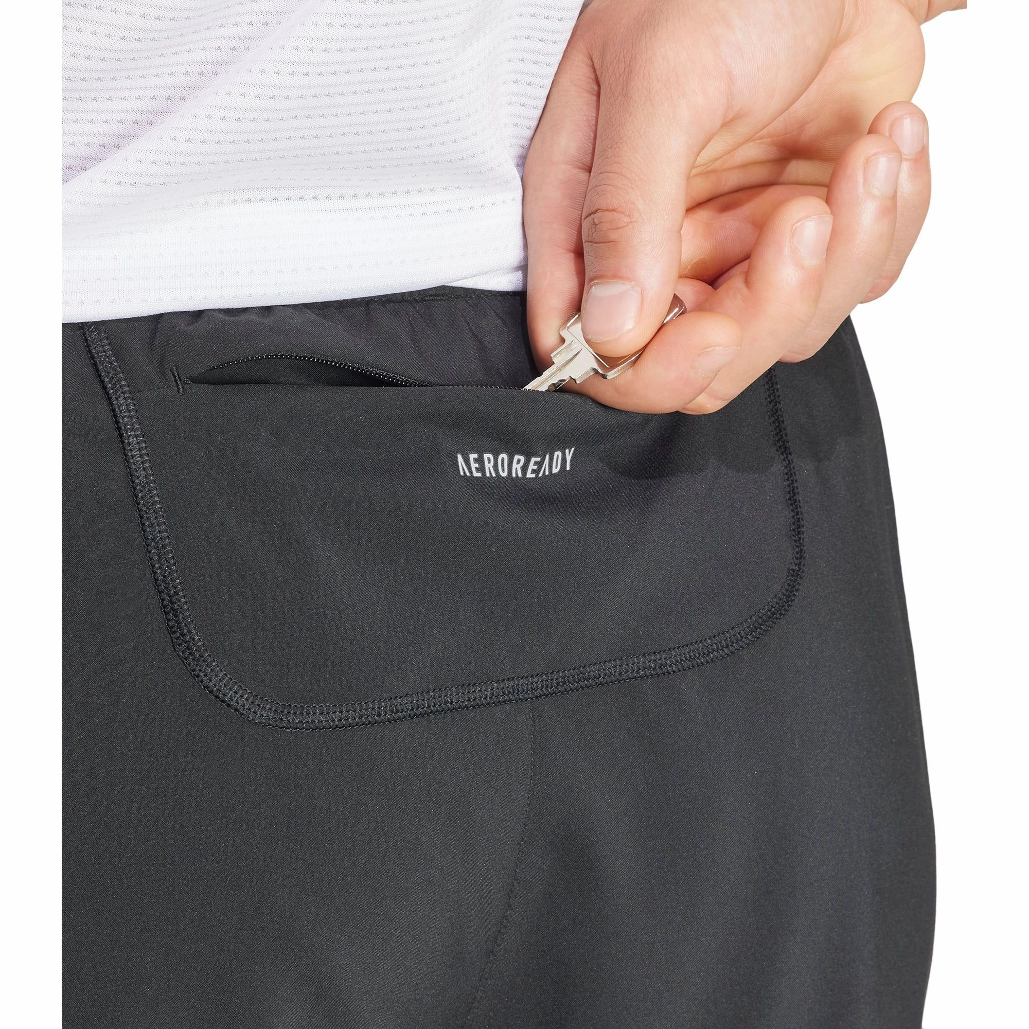adidas Own The Run 5 Inch Mens Running Shorts - Black Durable Weave swimming accessory