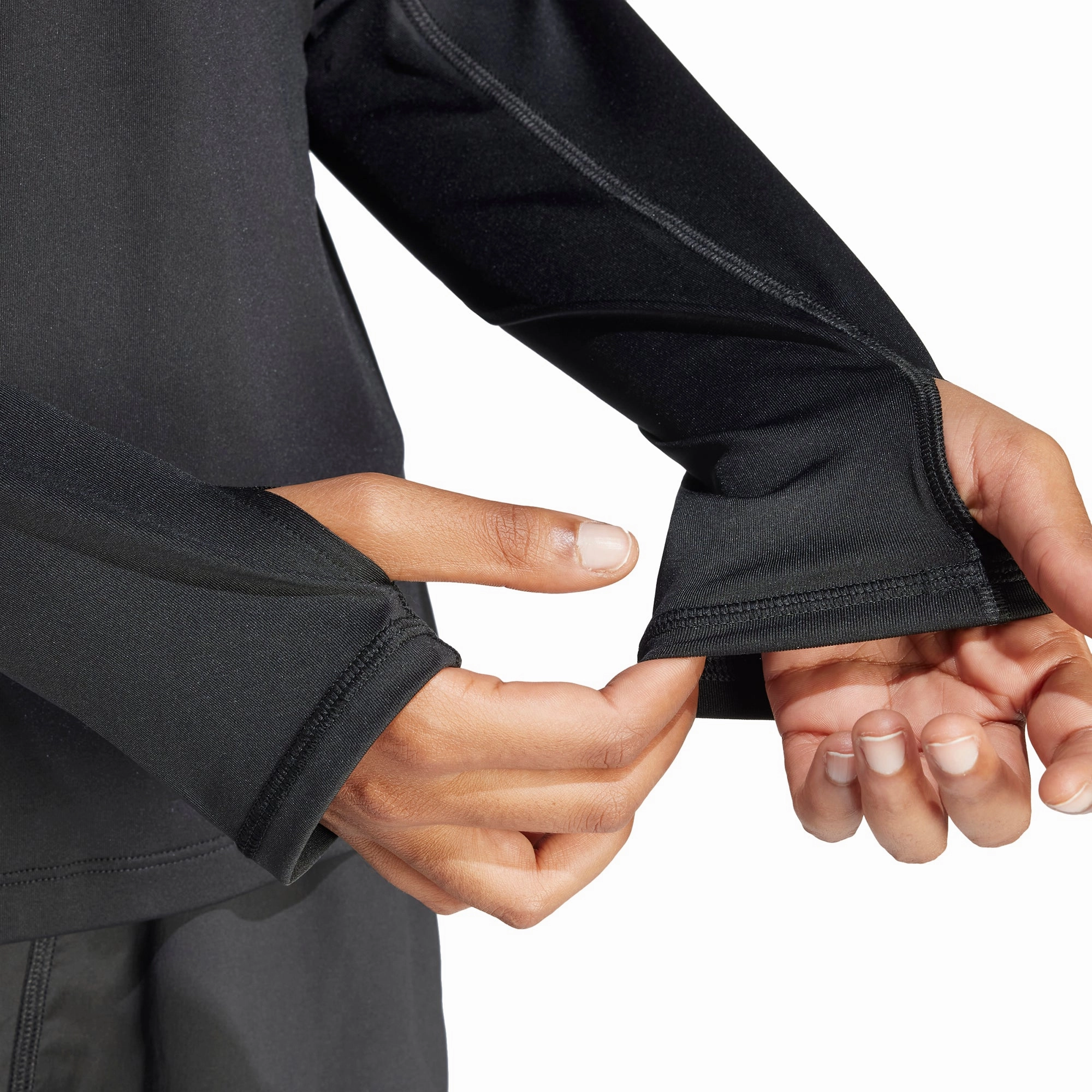 Regular - size Button up style adidas Own The Run Half Zip Long Sleeve Womens Running Top - Black