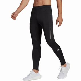 adidas Own The Run Mens Long Running Tights - Black shape fit