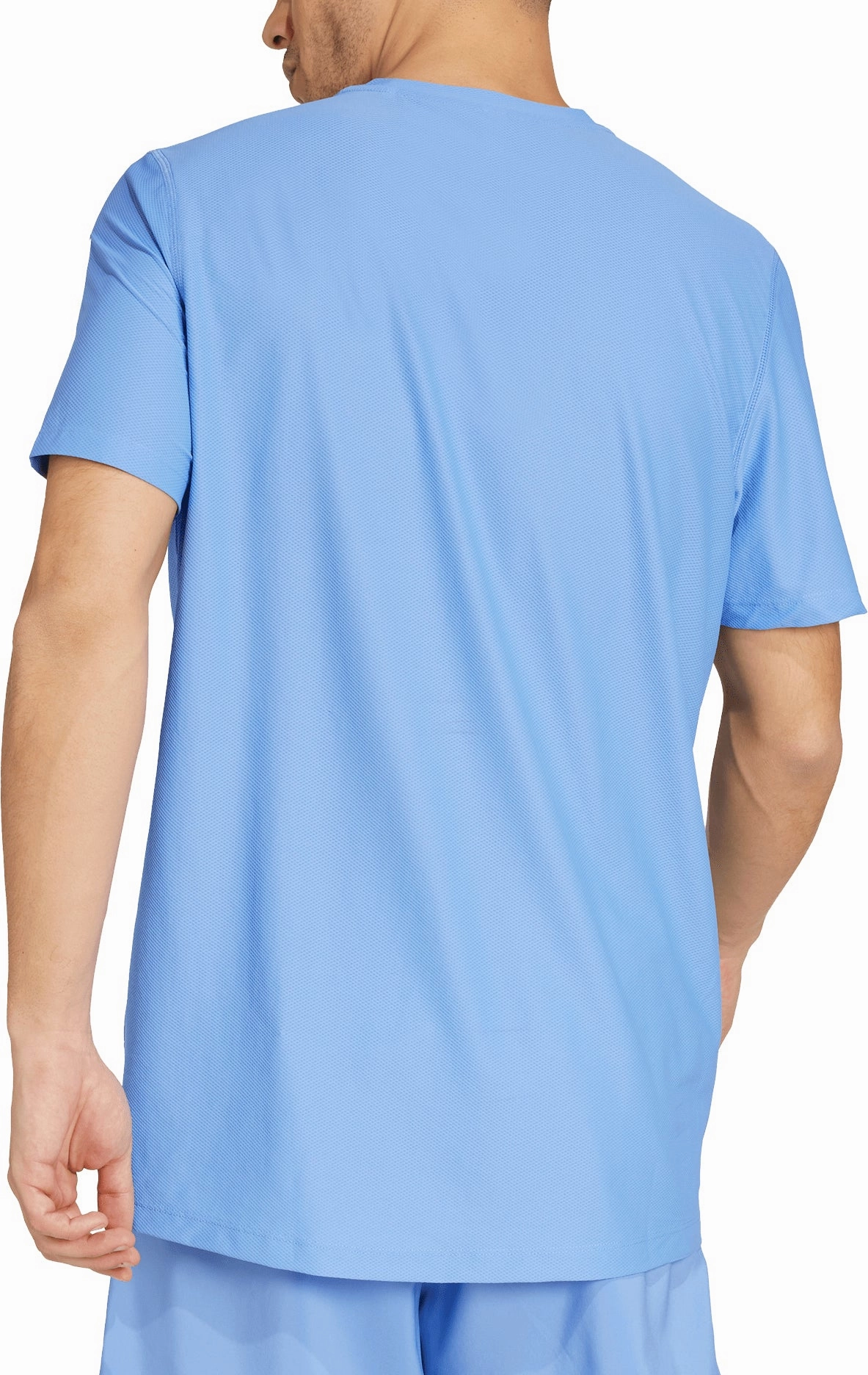 SkinFriendlyFibers Flattering Design adidas Own The Run Short Sleeve Mens Running Top - Blue