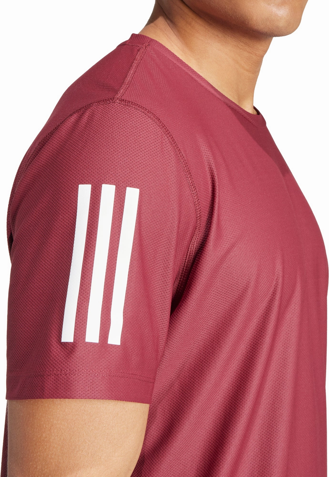 Sustainable production adidas Own The Run Short Sleeve Mens Running Top - Red