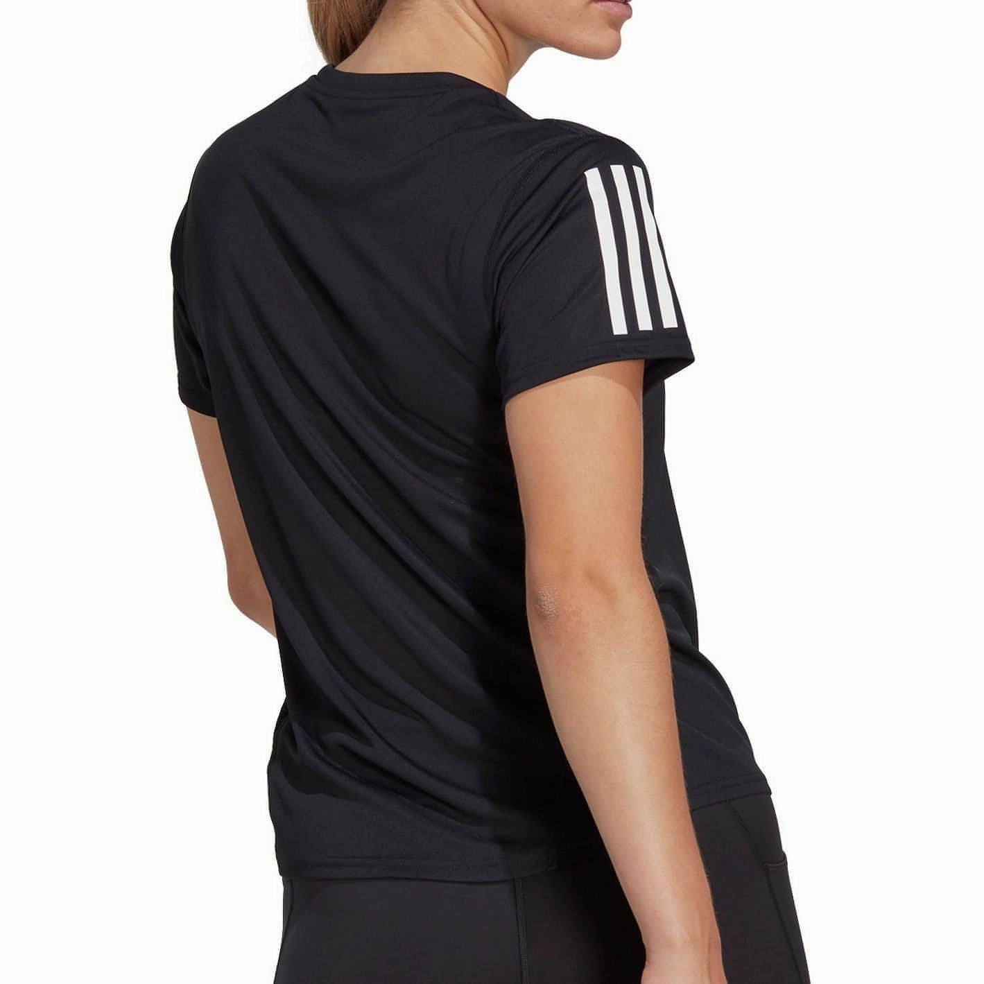 Quick Fit Performance Seasonal Casual adidas Own The Run Short Sleeve Womens Running Top - Black