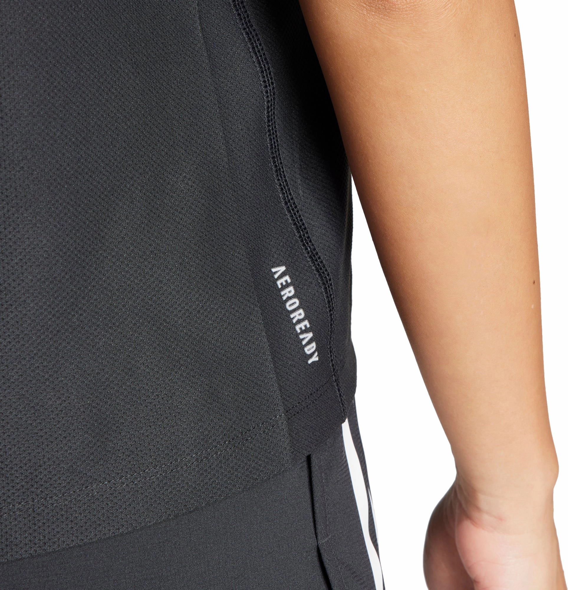 fade resistant color Hypoallergenic fabric adidas Own The Run Short Sleeve Womens Running Top - Black