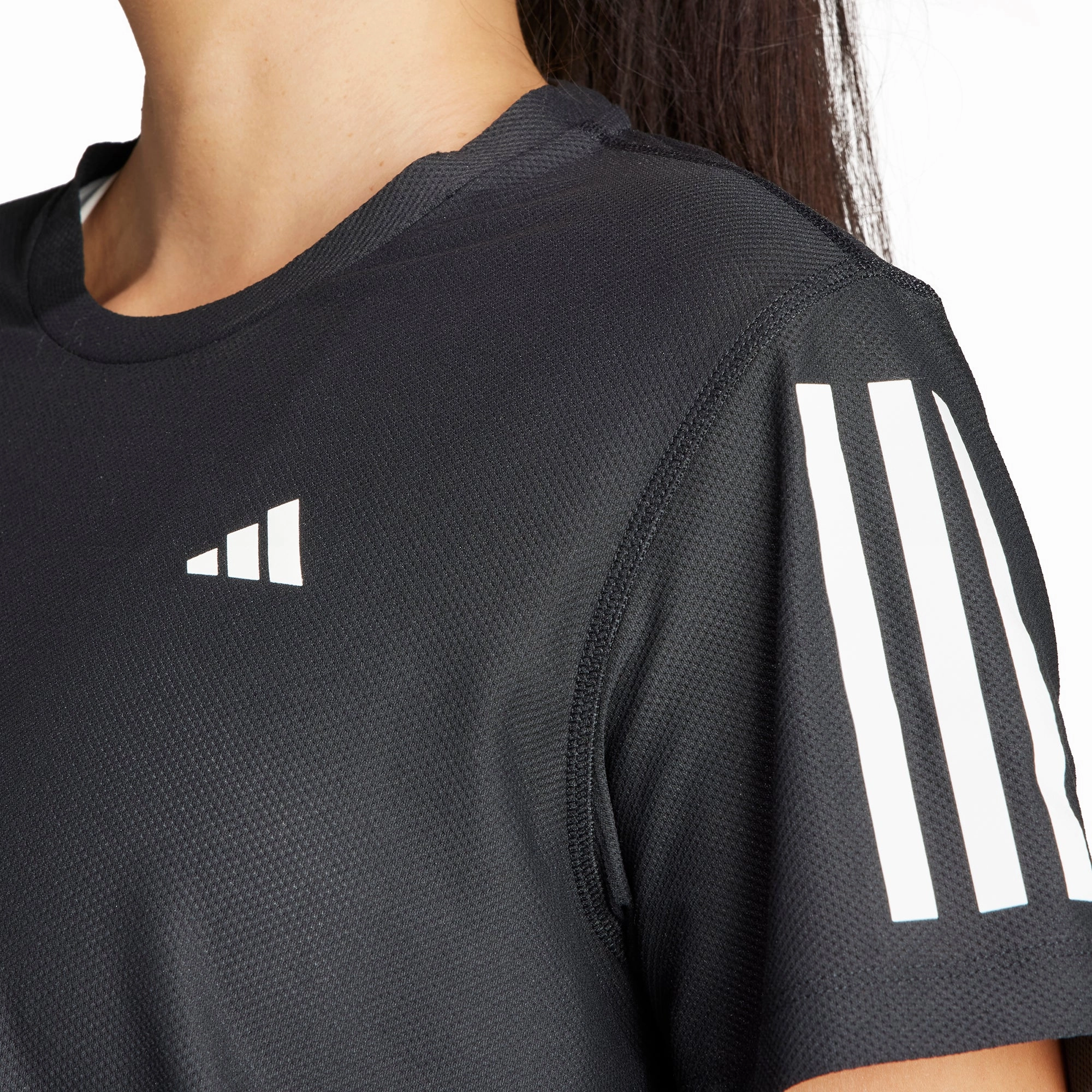 All-Day Wear adidas Own The Run Short Sleeve Womens Running Top - Black