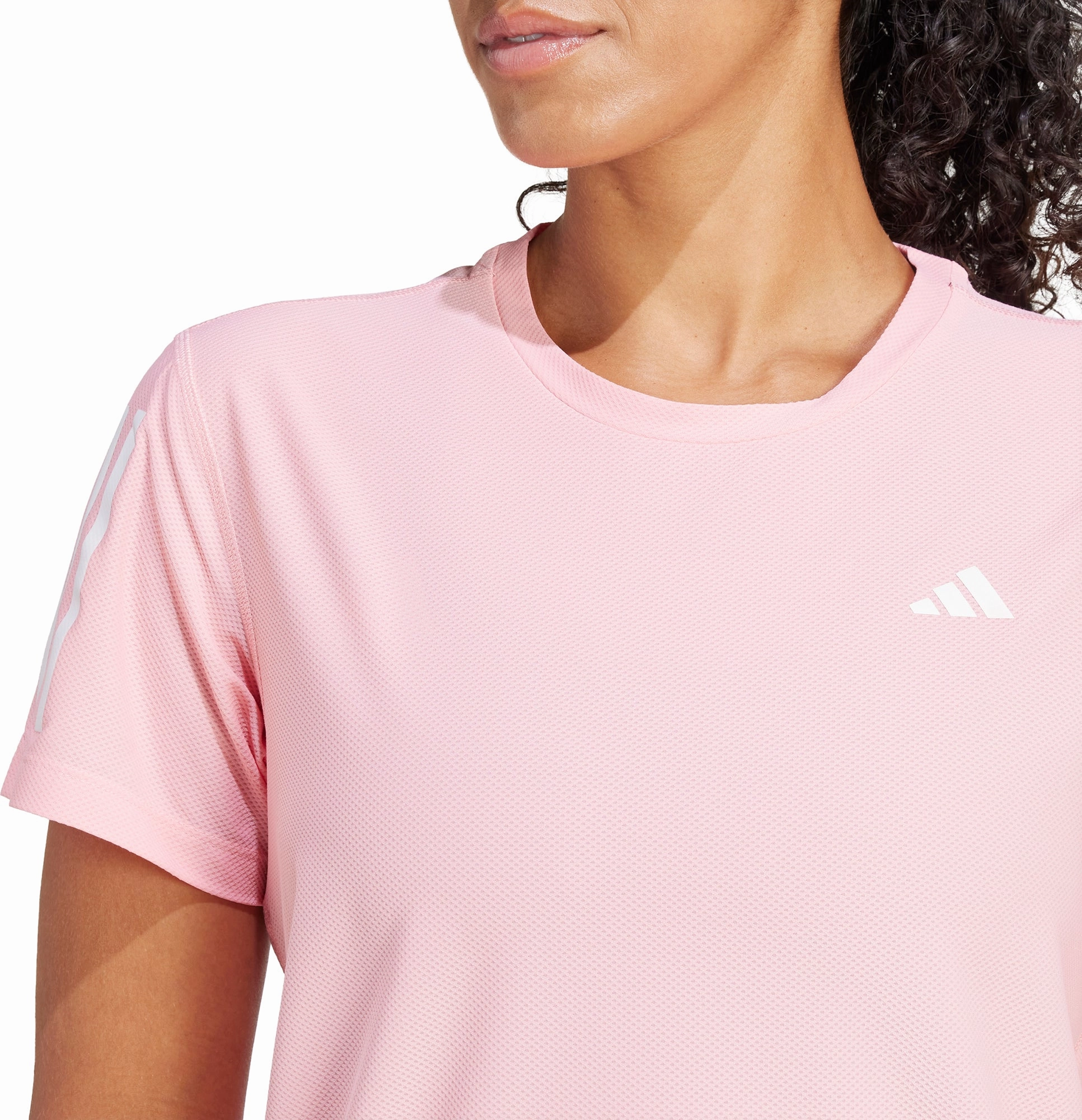 Daily Outfit Style adidas Own The Run Short Sleeve Womens Running Top - Pink