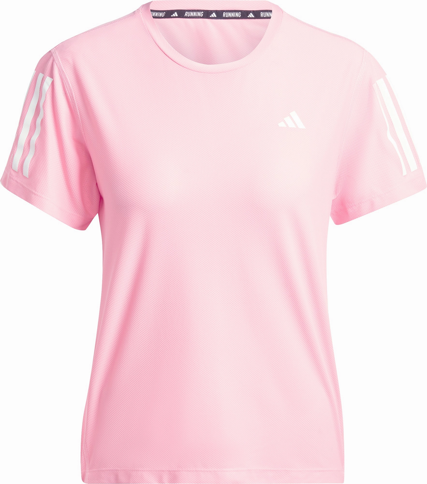 adidas Own The Run Short Sleeve Womens Running Top - Pink Minimalist Look