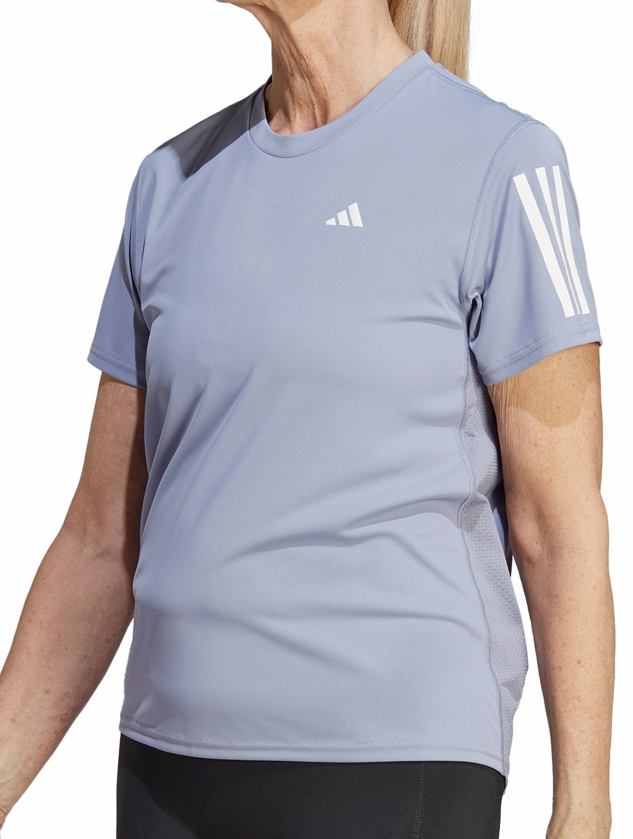 Modern Trend Look Light and Comfortable adidas Own The Run Short Sleeve Womens Running Top - Purple