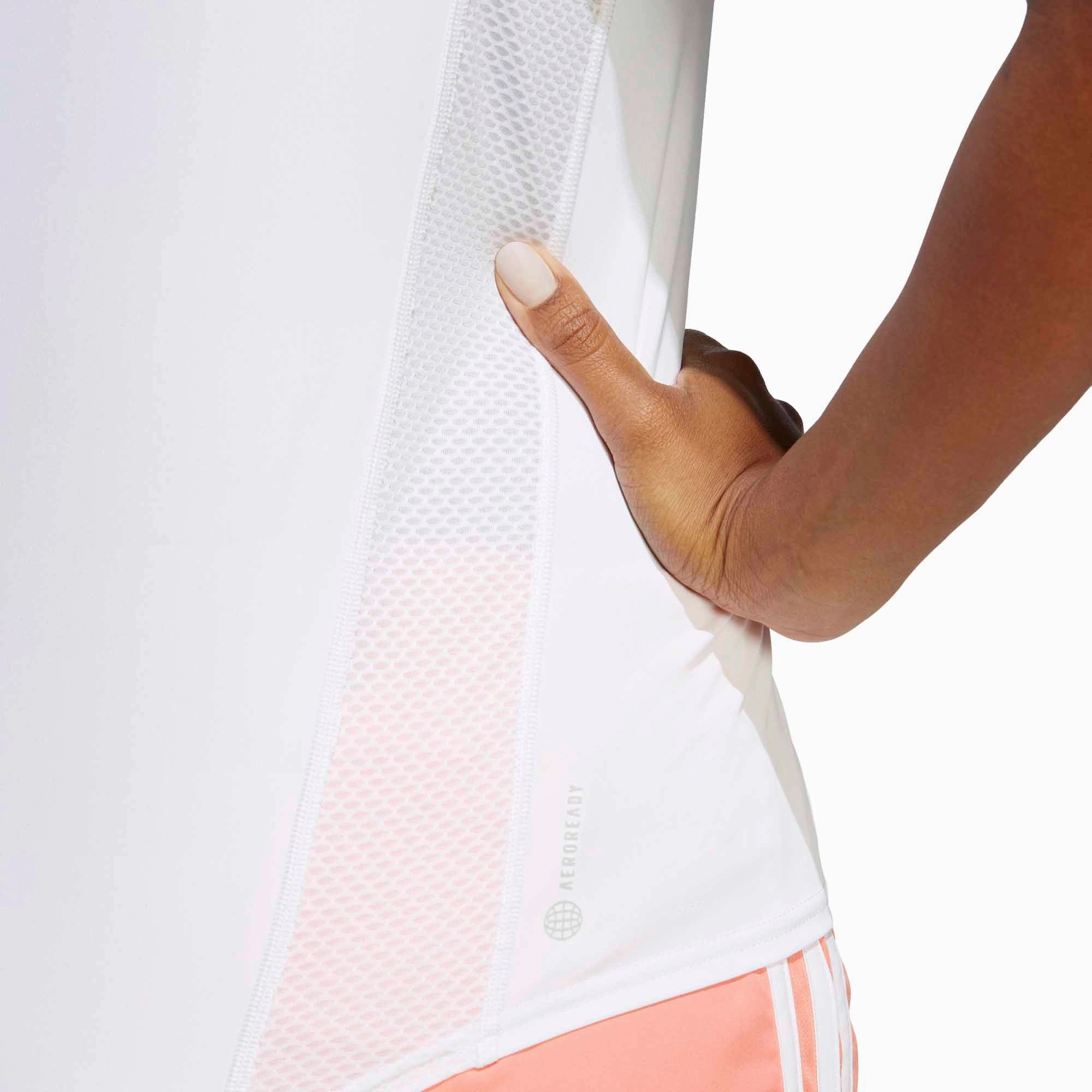 Light and Comfortable adidas Own The Run Short Sleeve Womens Running Top - White