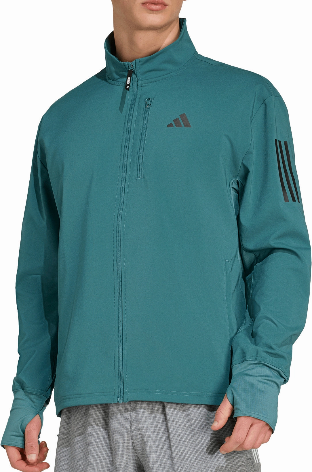 Easy Fit Warm adidas Own The Run Winterized Mens Running Jacket - Green