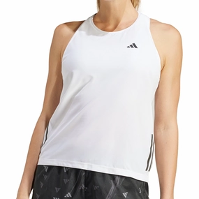 good for summer Water Resistant Material adidas Own The Run Womens Running Vest Tank Top - White