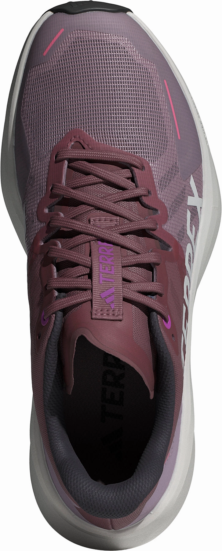 adidas Terrex Agravic 3 Womens Running Shoes - Purple Non Marking Soles Asymmetric Lacing Configuration