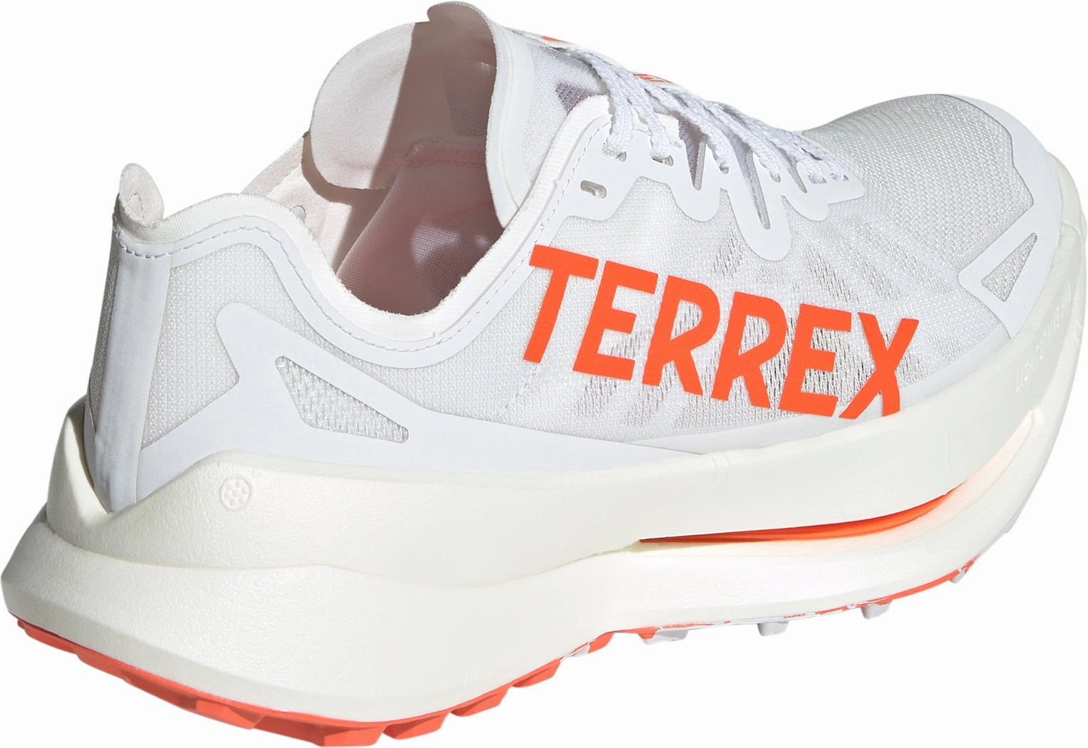 proper fit running in multi - lane tracks shoes adidas Terrex Agravic Speed Ultra Mens Trail Running Shoes - White