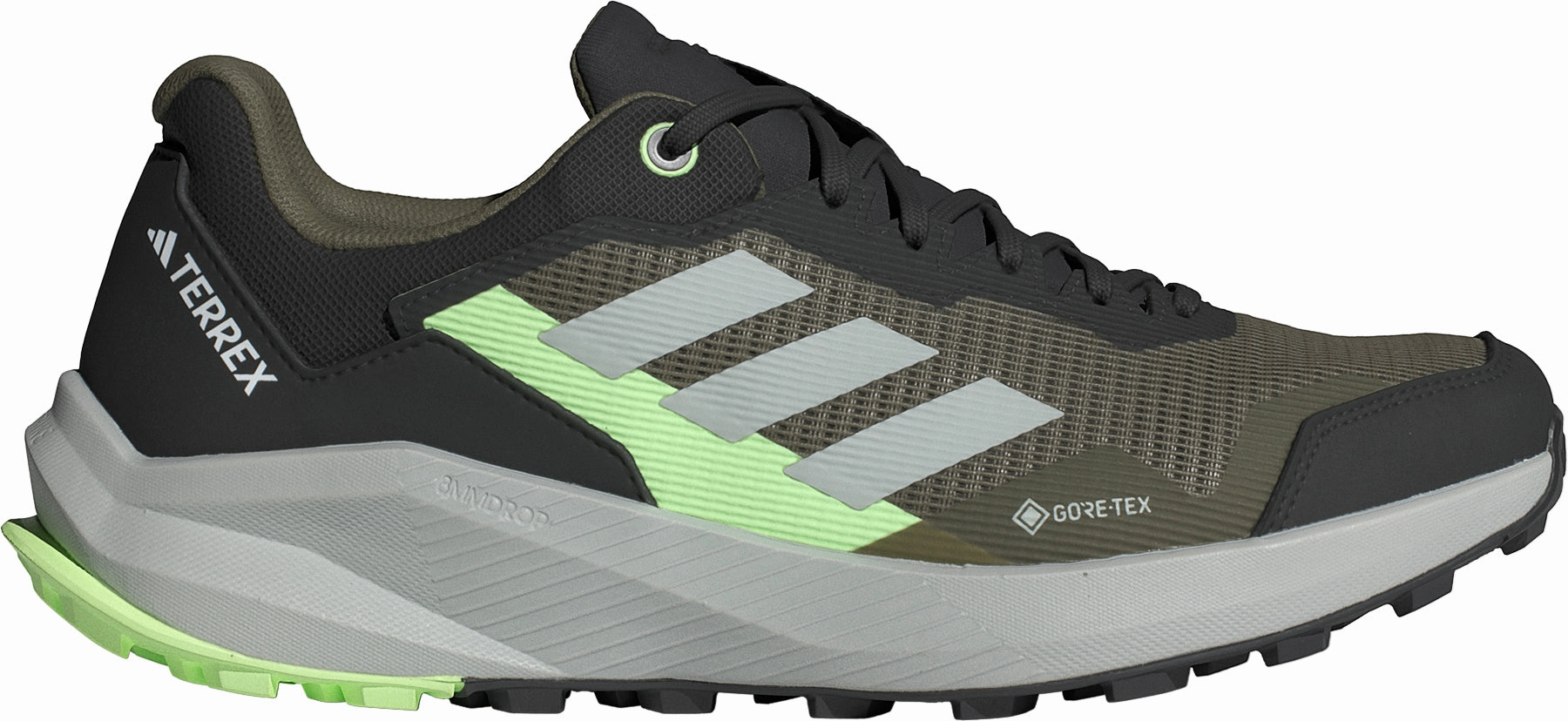 adidas Terrex Trail Rider GORE-TEX Mens Trail Running Shoes - Green shoe maintenance