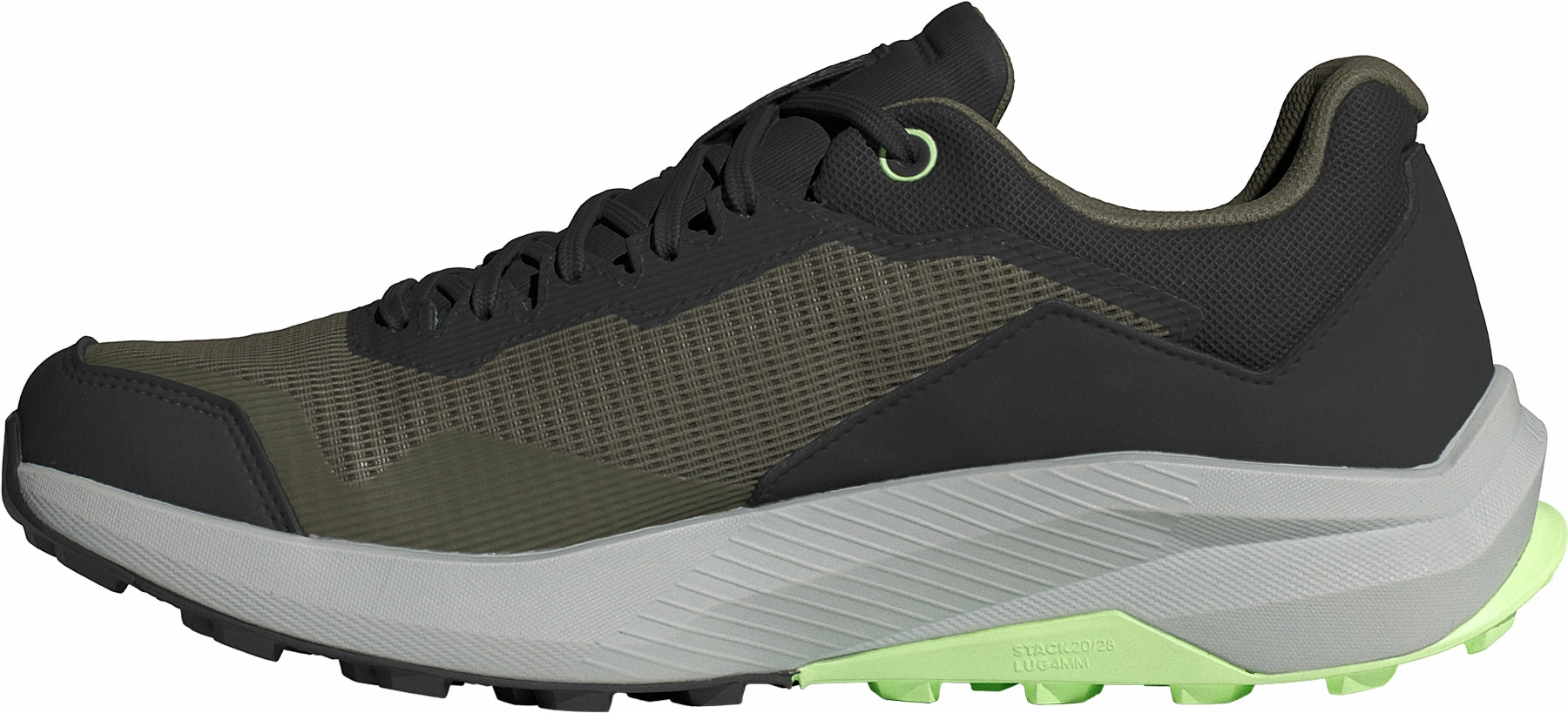 Variable Pace Nano Grip adidas Terrex Trail Rider GORE-TEX Mens Trail Running Shoes - Green