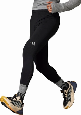 adidas Ultimate Conquer The Elements Warm Mens Long Running Tights - Black Postpartum Fit Eco Friendly