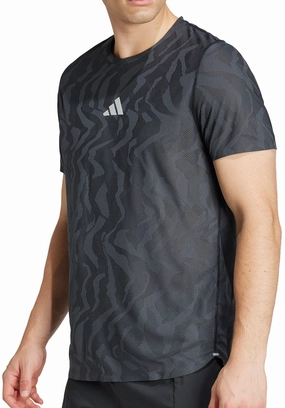 Floral freshness Low Environmental Impact adidas Ultimate Engineered ClimaCool  Short Sleeve Mens Running Top - Black
