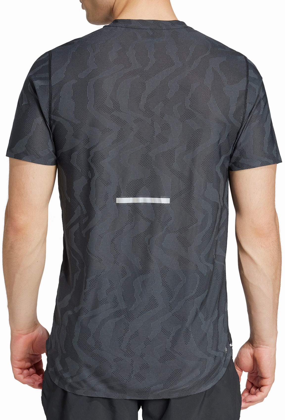 kids' Non Irritating Collar adidas Ultimate Engineered ClimaCool  Short Sleeve Mens Running Top - Black