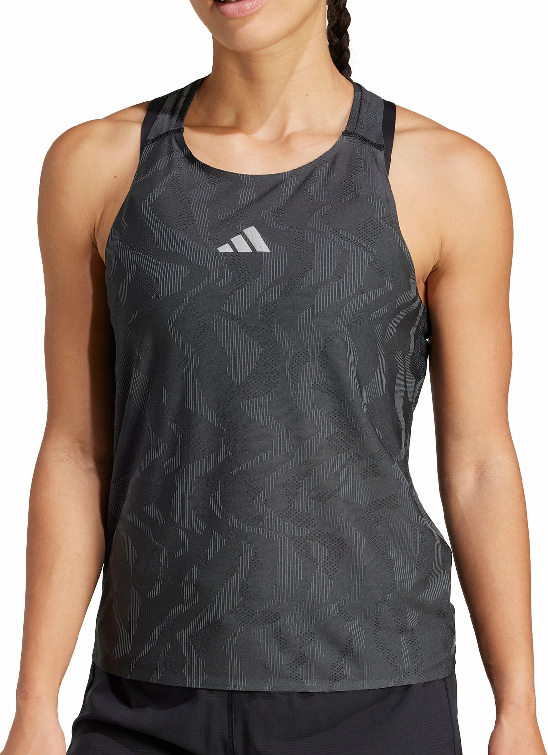 adidas Ultimate Engineered ClimaCool  Womens Running Vest Tank Top - Black pair