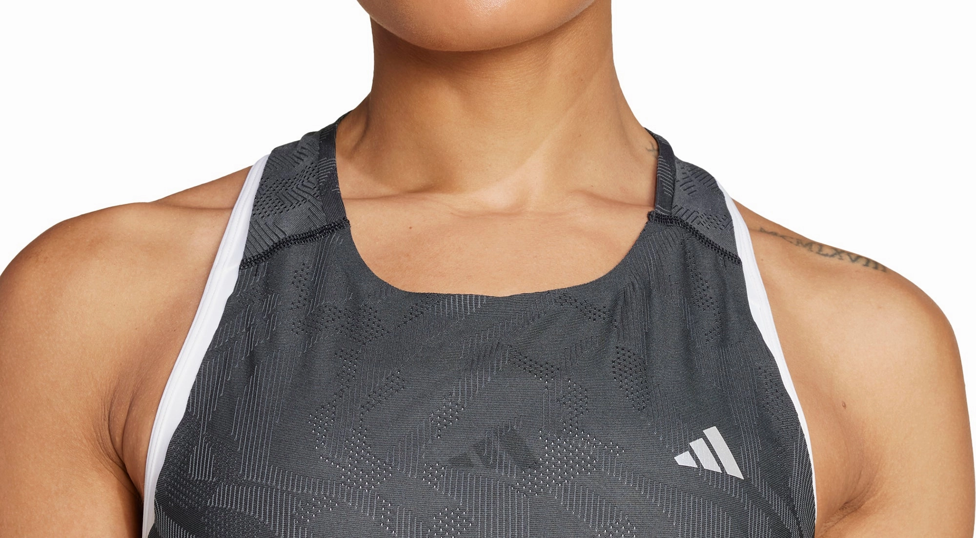 finish style idea adidas Ultimate HEAT.RDY Engineered Womens Running Vest Tank Top - Grey