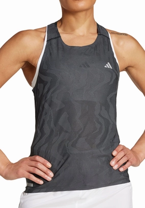 adidas Ultimate HEAT.RDY Engineered Womens Running Vest Tank Top - Grey pastime Indoor
