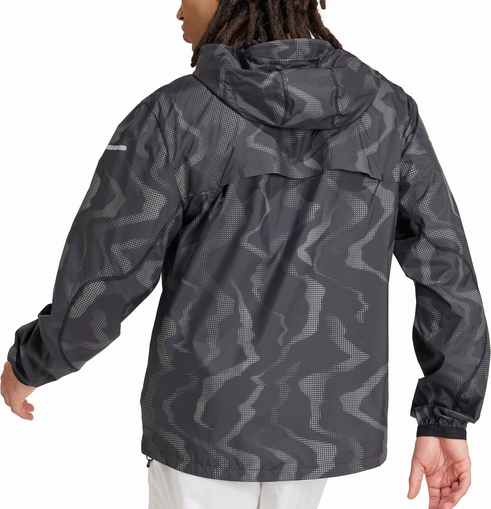 adidas Ultimate WIND.RDY Mens Running Jacket - Black Smooth Texture Urban Commute