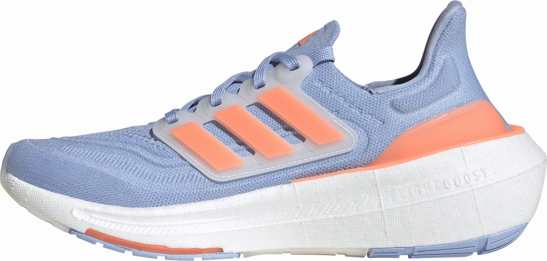 adidas Ultra Boost Light Womens Running Shoes - Blue Hyperbolic Lockdown Strap