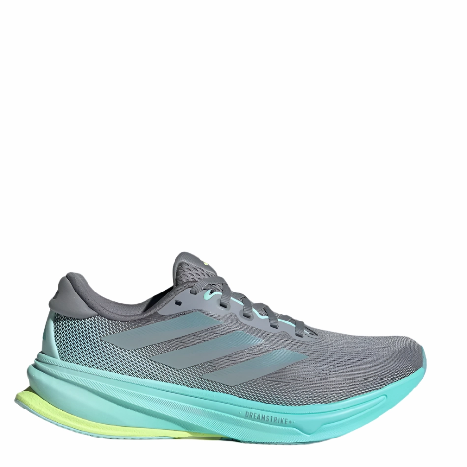 foam - sole shoes Adidas Women's Supernova Rise 2 Running Shoes in Grey/Magic Grey Met/Flash Aqua AW25