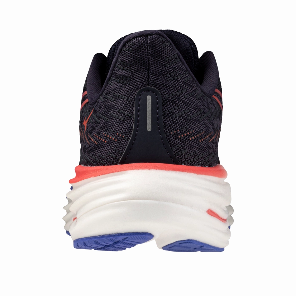 Mizuno Women's Wave Rider 29 Running Shoes in Odyssey Gray/Iris Bloom/Calypso Coral AW25 Antibacterial trendy - brand shoes