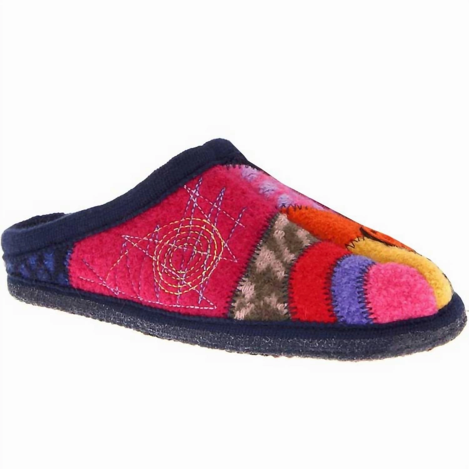 Women's Boiled Wool Slipper In Crazy Strawberry Outdoor Relax Ventilated Mesh