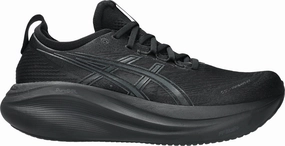 Asics Gel Nimbus 27 Mens Running Shoes - Black running in dry tracks shoes fast runners
