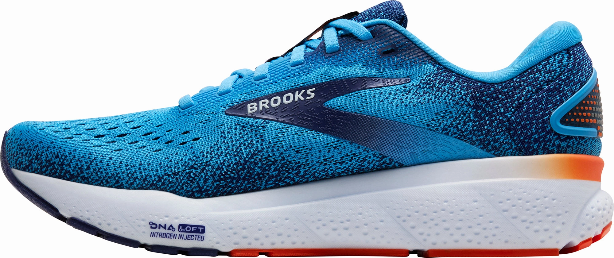 Secure Sole Insole Tech Brooks Ghost 16 Mens Running Shoes - Blue