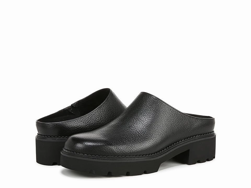 removable insoles Comfort In Motion Vionic Fairfax J0793L1001 Slippers Women's Black Leather Slip On Mule KHD2811