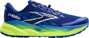 Brooks Cascadia 19 WIDE FIT Mens Trail Running Shoes - Blue Comfortable foot alignment rural running