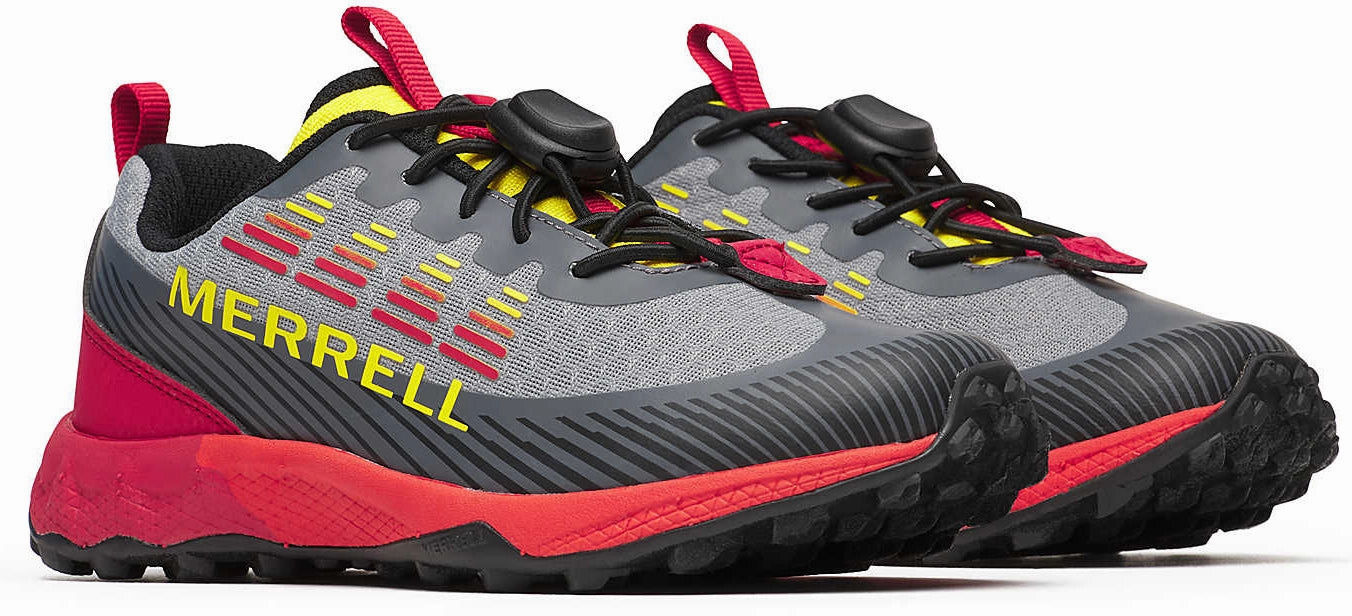 Merrell Agility Peak Junior Walking Shoes - Grey logo - engraved shoes running with a backpack