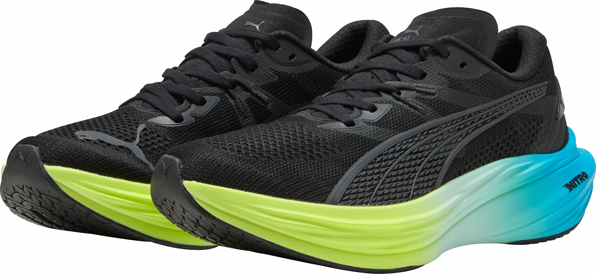 Puma Deviate Nitro 3 Mens Running Shoes - Black Streamlined ease Orthopedic Design