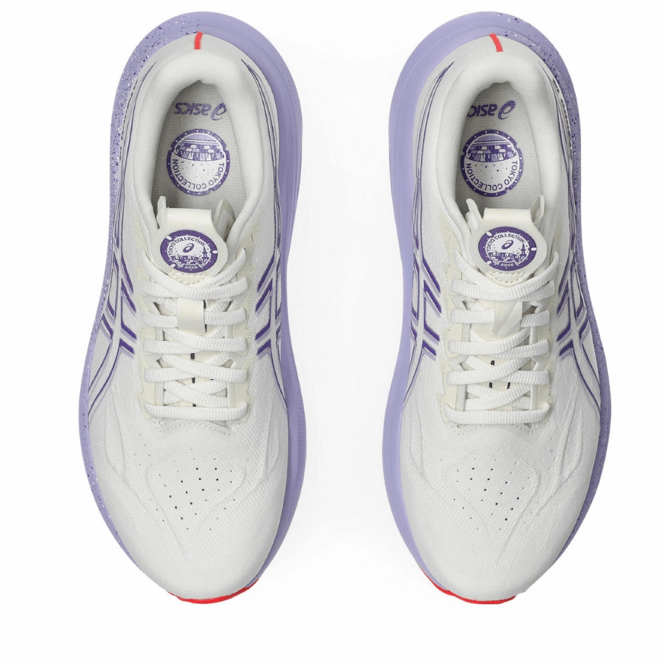 Gigantic style vented shoes ASICS Women's GT-2000 v14 TOKYO Collection Running Shoes in Cream/Edo Purple AW25