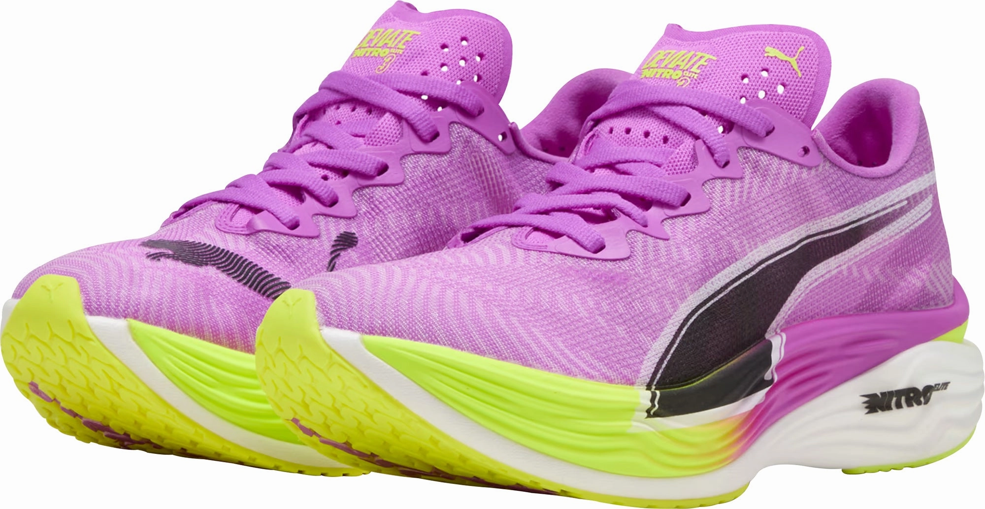 Puma Deviate Nitro Elite 3 Womens Running Shoes - Purple elegant shoe charm