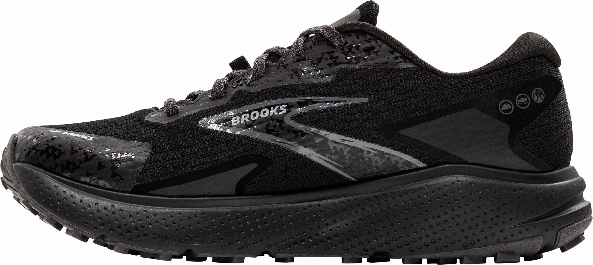 Brooks Divide 5 GORE-TEX Mens Trail Running Shoes - Black shock - dispersing