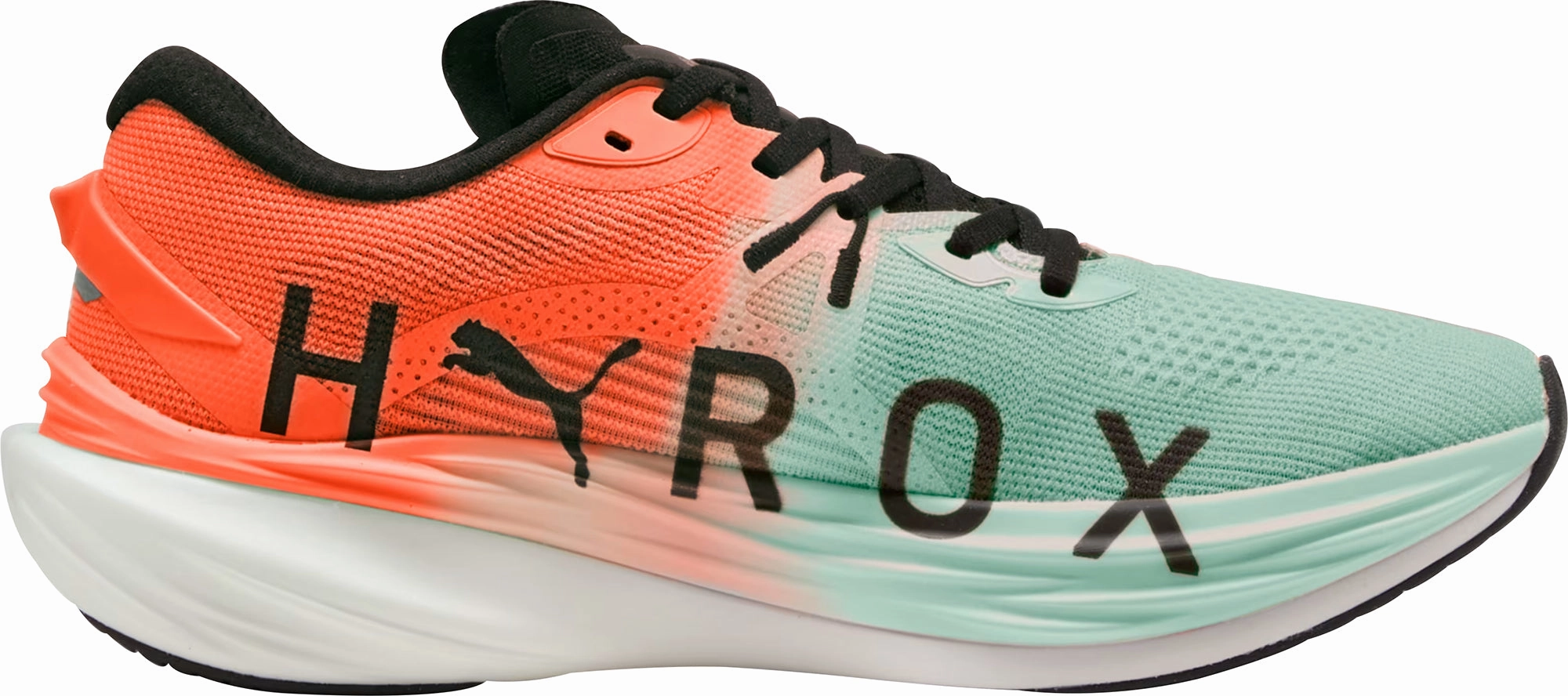 Puma Deviate Nitro 3 HYROX Womens Running Shoes - Green Dynamic silhouette Move Light