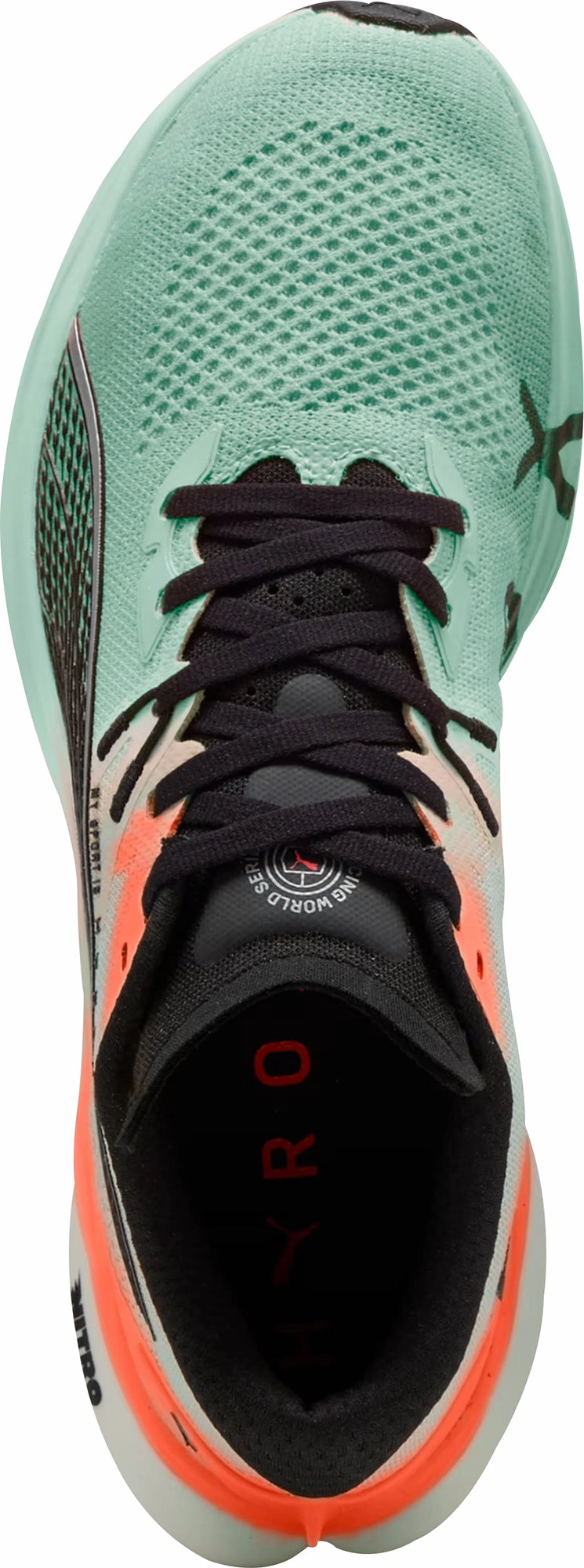 Puma Deviate Nitro 3 HYROX Womens Running Shoes - Green Wide Base Non Toxic Construction