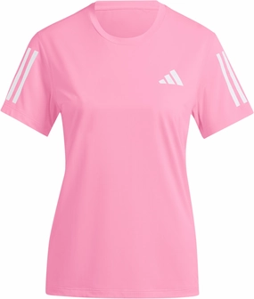Luxury exclusivity Wool combination adidas RU Event Short Sleeve Womens Running Top - Pink