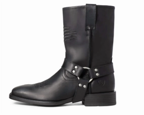 Low Profile Weekend Camping Men's Harness Patriot Ultra Western Boots In Black