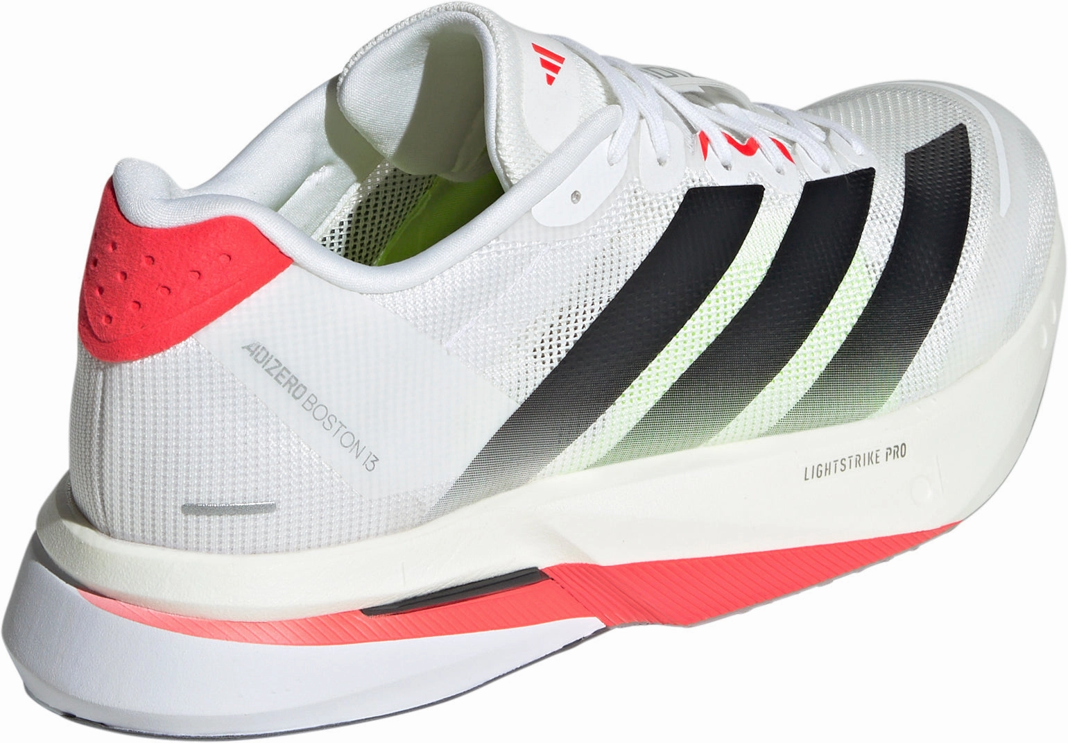 adidas Adizero Boston 13 Mens Running Shoes - White Pressure Zoned Cushioning All - ability