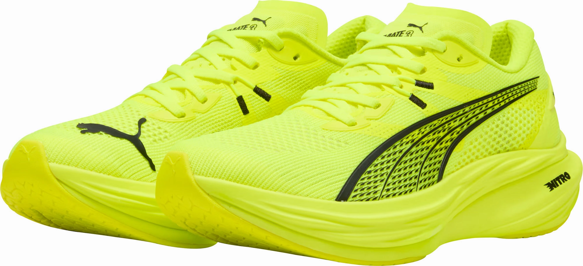 Flex Groove Technology Puma Deviate Nitro 3 Mens Running Shoes - Yellow