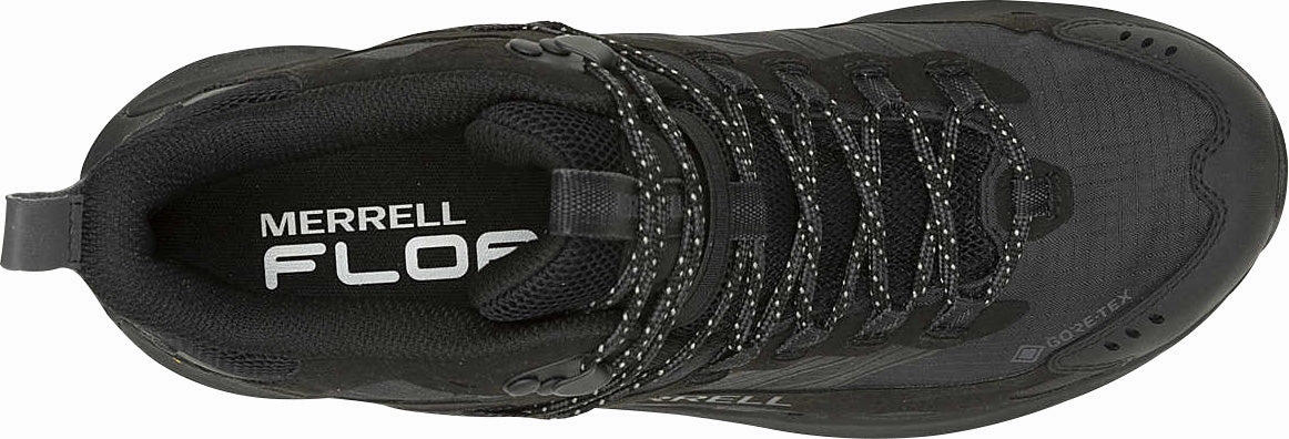Merrell Moab Speed 2 Mid GORE-TEX Mens Walking Boots - Black Tear Resistant Fabric closed - toe shoes
